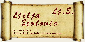 Ljilja Stolović vizit kartica